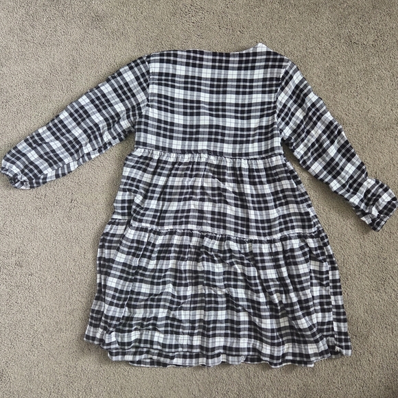 SOLD   Zara Plaid Black and White Dress Size 10 - Picture 2 of 5